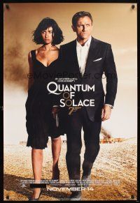 5h514 QUANTUM OF SOLACE advance DS 1sh '08 Daniel Craig as James Bond + sexy Olga Kurylenko!