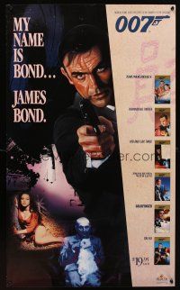 5h433 JAMES BOND 007 COLLECTION video poster '88 Sean Connery, My Name is Bond... James Bond!