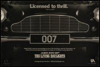5h417 LIVING DAYLIGHTS special 12x18 '86 great image of classic Aston Martin grill!