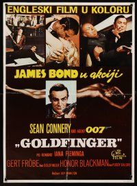 5h087 GOLDFINGER Yugoslavian R70s great images of Sean Connery as James Bond 007, Blackman, Eaton!