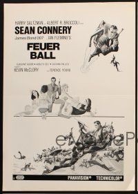 5h117 THUNDERBALL set of 3 Swiss pressbook supplements '65 Sean Connery as secret agent Bond 007!