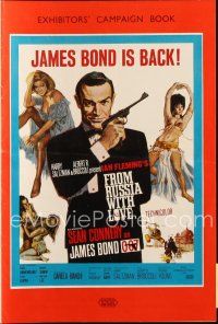 5h050 FROM RUSSIA WITH LOVE English pressbook '64 Sean Connery is Ian Fleming's James Bond 007!