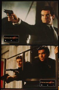 5h467 GOLDENEYE 12 French LCs '95 Pierce Brosnan as secret agent James Bond 007, cool images!