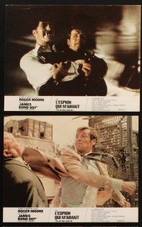 5h283 SPY WHO LOVED ME 10 French LCs '77 Roger Moore as Bond 007, sexy Barbara Bach, Richard Kiel!