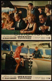 5h115 THUNDERBALL 3 French LCs '65 cool images of Sean Connery as secret agent James Bond 007!