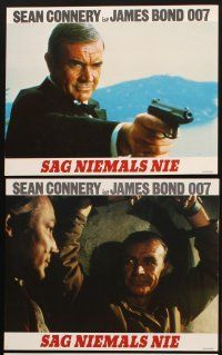 5h361 NEVER SAY NEVER AGAIN 19 German LCs '83 sexy Barbara Carrera, Kim Basinger, Connery as 007!