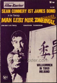5h152 YOU ONLY LIVE TWICE German program '67 cool different images of Sean Connery as James Bond!