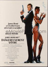 5h416 VIEW TO A KILL EnglishFrench herald '85 art of Roger Moore as James Bond 007 by Goozee!