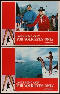 5h330 FOR YOUR EYES ONLY 8 LCs '81 Roger Moore as Bond, Carole Bouquet, sexy Lynn-Holly Johnson!