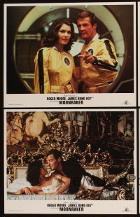 5h321 MOONRAKER 7 LCs R84 Roger Moore as James Bond in action & w/sexy Lois Chiles!