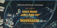 5h306 MOONRAKER screening program '79 Roger Moore as James Bond, Lois Chiles, Richard Kiel!