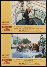 5h413 VIEW TO A KILL 12 Spanish LCs '85 Roger Moore as James Bond, Christopher Walken, Grace Jones!