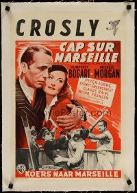 5j200 PASSAGE TO MARSEILLE linen Belgian R50s different image of Humphrey Bogart & Michele Morgan!
