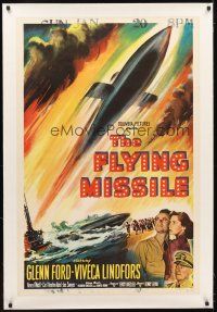 5j306 FLYING MISSILE linen 1sh '51 Glenn Ford, Viveca Lindfors, smart bomb that stalks its prey!