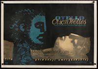 5j126 OTHELLO linen Polish 23x33 '59 Orson Welles, Shakespeare, different art by Jozef Mroszczak!