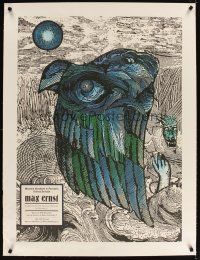 5j063 MAX ERNST linen Polish 27x38 museum poster '91 bizarre Jan Lenica art of bird & monster!