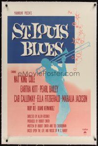 5j426 ST. LOUIS BLUES linen 1sh '58 Nat King Cole, the life & music of W.C. Handy!