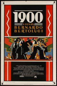 5k143 1900 1sh '77 directed by Bernardo Bertolucci, Robert De Niro, cool Doug Johnson art!