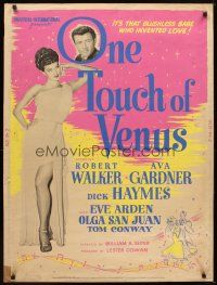 5k178 ONE TOUCH OF VENUS style Z 30x40 '48 Robert Walker, full-length image of sexy Ava Gardner!