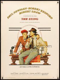 5k180 STING 30x40 '74 best artwork of con men Paul Newman & Robert Redford by Richard Amsel!