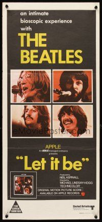 5k024 LET IT BE Aust daybill '70 The Beatles, John Lennon, Paul McCartney, Ringo, George Harrison!