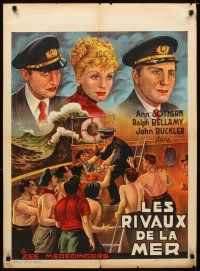 5k399 8 BELLS pre-war Belgian '35 Ann Sothern, Ralph Bellamy & 60 men fight for their lives!
