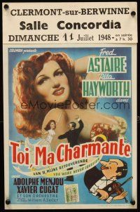 5k422 YOU WERE NEVER LOVELIER 11x17 Belgian '48 fantastic close up of sexiest Rita Hayworth!