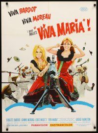 5k503 VIVA MARIA Danish '66 Louis Malle, sexiest French babes Brigitte Bardot & Jeanne Moreau!