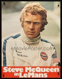 5k050 LE MANS teaser German '71 different close up of race car driver Steve McQueen!