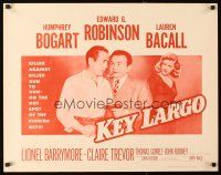 5k189 KEY LARGO 1/2sh R56 Humphrey Bogart, Lauren Bacall, Edward G. Robinson, John Huston noir!