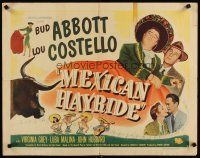 5k191 MEXICAN HAYRIDE style B 1/2sh '48 matador Bud Abbott & Lou Costello in Mexico, great art!
