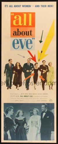 5k208 ALL ABOUT EVE insert '50 Bette Davis & Anne Baxter classic, young Marilyn Monroe shown!