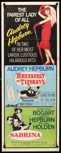5k225 SABRINA/BREAKFAST AT TIFFANY'S insert '65 Audrey Hepburn is the fairest lady of them all!