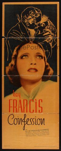 5k215 CONFESSION insert '37 cool dramatic image of pretty Kay Francis!