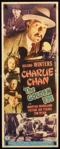 5k218 GOLDEN EYE insert '48 Victor Sen Young, Mantan Moreland, Roland Winters as Charlie Chan!