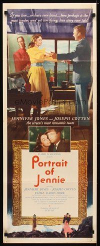 5k223 PORTRAIT OF JENNIE insert '49 Joseph Cotten loves beautiful ghost Jennifer Jones!