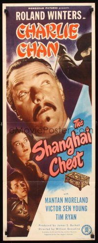 5k226 SHANGHAI CHEST insert '48 close-up of Roland Winters as Charlie Chan, Mantan Moreland!