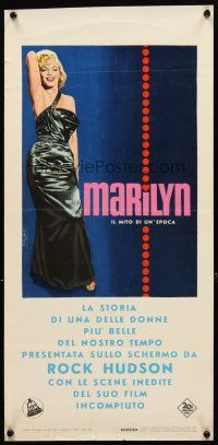 5k540 MARILYN Italian locandina '63 different full-length art of sexy young Monroe by Enzo Nistri!