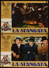 5k527 STING set of 7 Italian photobustas '74 great images of con men Paul Newman & Robert Redford!