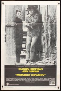 5k115 MIDNIGHT COWBOY x-rated 1sh '69 Dustin Hoffman, Jon Voight, John Schlesinger classic!