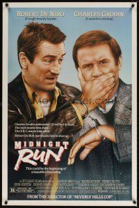 5k161 MIDNIGHT RUN DS 1sh '88 Robert De Niro with Charles Grodin who stole $15 million!