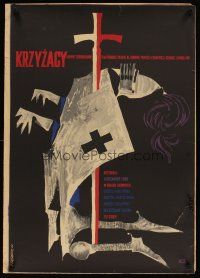 5k455 KNIGHTS OF THE TEUTONIC ORDER Polish 23x33 '60Krzyzacy, Ford, cool Cieslewicz art!