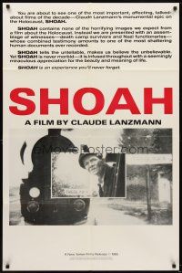 5k131 SHOAH 1sh '85 Claude Lanzmann's World War II documentary about the Holocaust!