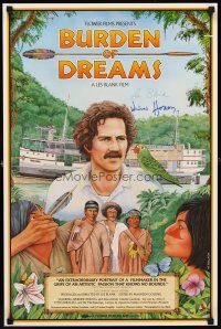 5k251 BURDEN OF DREAMS signed special 18x28 '82 by director Les Blank & Werner Herzog!
