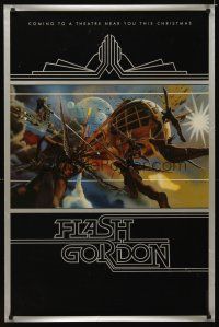 5k240 FLASH GORDON vertical foil special 25x38 '80 Sam Jones, Philip Castle sci-fi art!