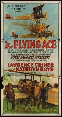 5m113 FLYING ACE 3sh '26 greatest Norman Studios all-black airplane thriller ever produced!