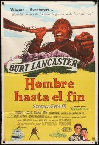 5m145 KENTUCKIAN Argentinean '55 art of star & director Burt Lancaster w/gun!