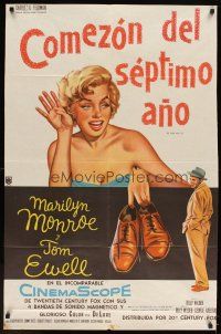 5m152 SEVEN YEAR ITCH Argentinean '55 Billy Wilder, great art of sexy Marilyn Monroe & Ewell!