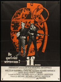 5m088 IF French 1p '69 Malcolm McDowell, different grenade image, directed by Lindsay Anderson!