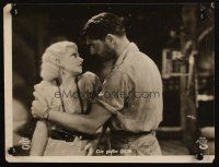 5m201 RED DUST German LC '32 great close up of young Clark Gable holding sexy Jean Harlow!